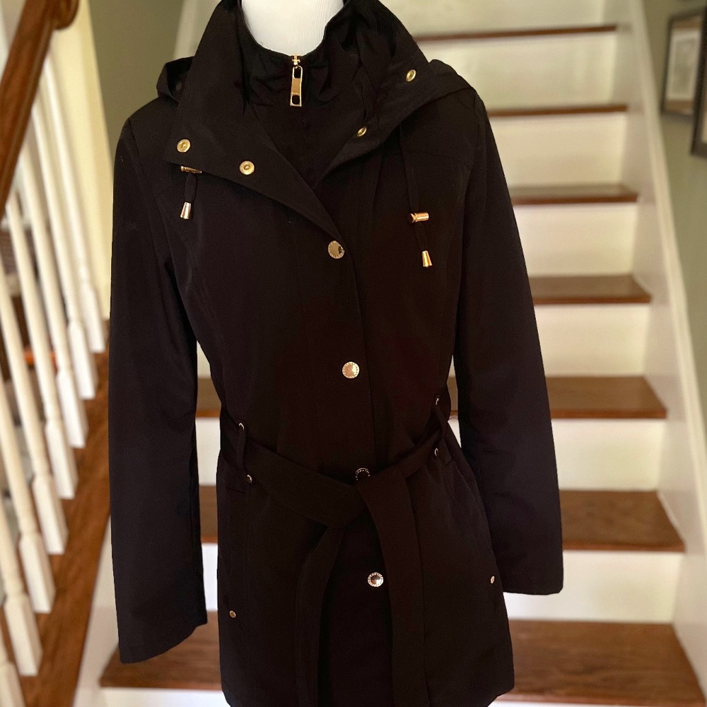 Nautical Rain Jacket w/ Removable Hood Sz S